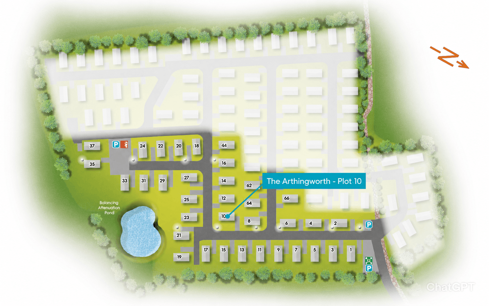 Sandpiper Gardens map